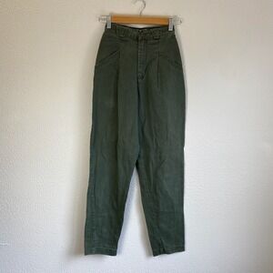 Gap Clothing Co Trousers Womens Green Good Vintage Pleated High Rise Utility VTG